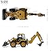 Risopen Excavator Toy 150 Metal Diecast Backhoe Front Loader Bulldozer Construction Vehicle Model Decoration Toy Gift for Boys Excavator Yellow - Image 4