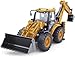 Risopen Excavator Toy 150 Metal Diecast Backhoe Front Loader Bulldozer Construction Vehicle Model Decoration Toy Gift for Boys Excavator Yellow - Image 2