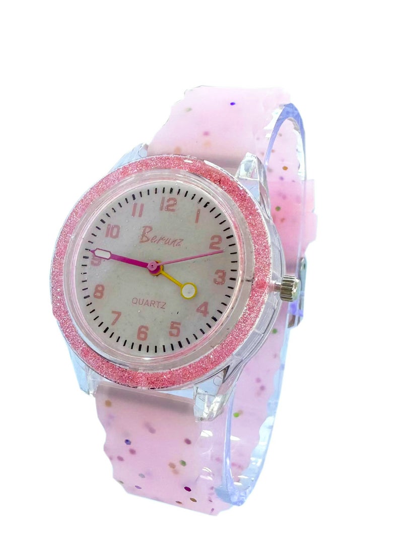 Berunz Girls Wrist Watch By Berunz Pink Color - Image 1