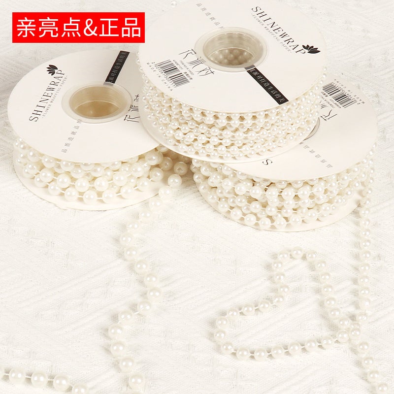 In-Stock Dropshipping Flower Packaging Accessories Materials Handmade Decorative Bouquet-Shaped Pearl Chain Gifts - Image 2