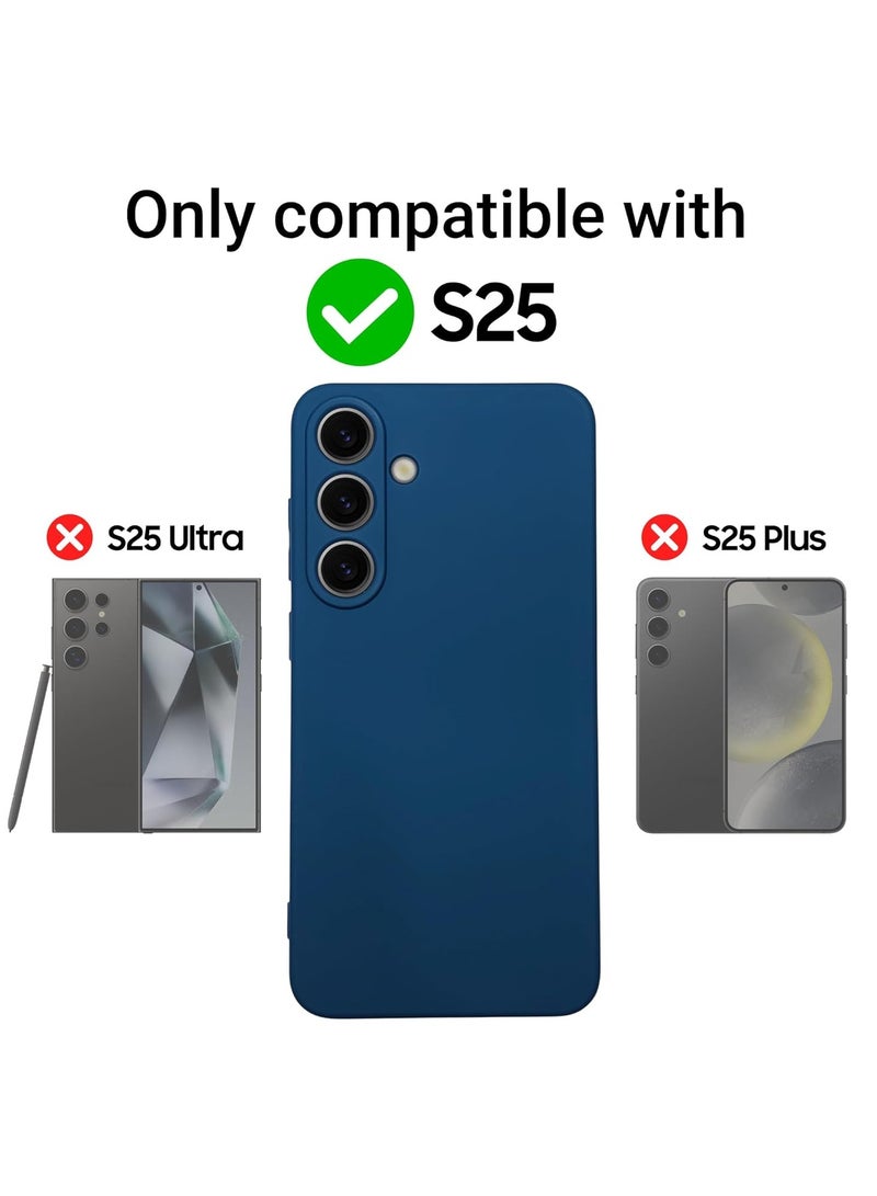 جراب Samsung Galaxy S25، جراب سيليكون سائل مقاوم للخدش ومضاد للصدمات ومضاد لبصمات الأصابع وغطاء حماية كامل الجسم لهاتف Samsung Galaxy S25 - Image 2