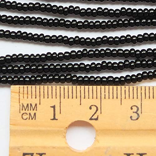 SeedBeadExplosion Seed Beads 11/0 Czech Opaque Black (one Hank Pack) Small Glass Beads - Image 3