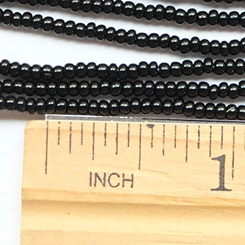 SeedBeadExplosion Seed Beads 11/0 Czech Opaque Black (one Hank Pack) Small Glass Beads - Image 4