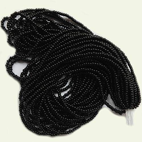 SeedBeadExplosion Seed Beads 11/0 Czech Opaque Black (one Hank Pack) Small Glass Beads - Image 1