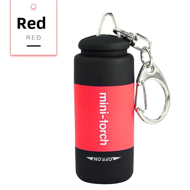 Rechargeable Mini Flashlight Keychain High Intensity Red - Image 1