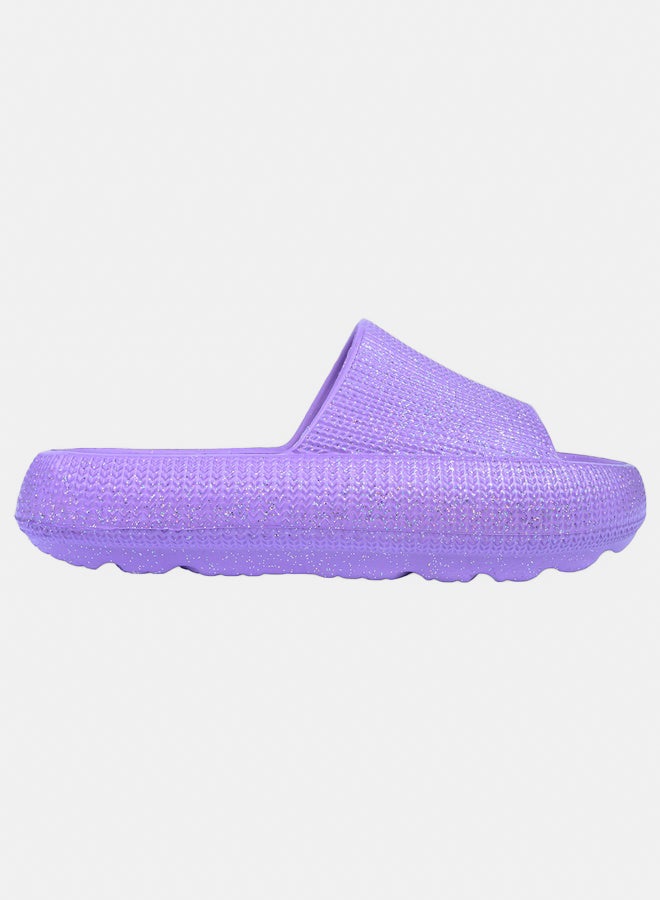 CUBS CUBS Glitter Lilac Eva Virgo Girls/Women Slide  - Image 3