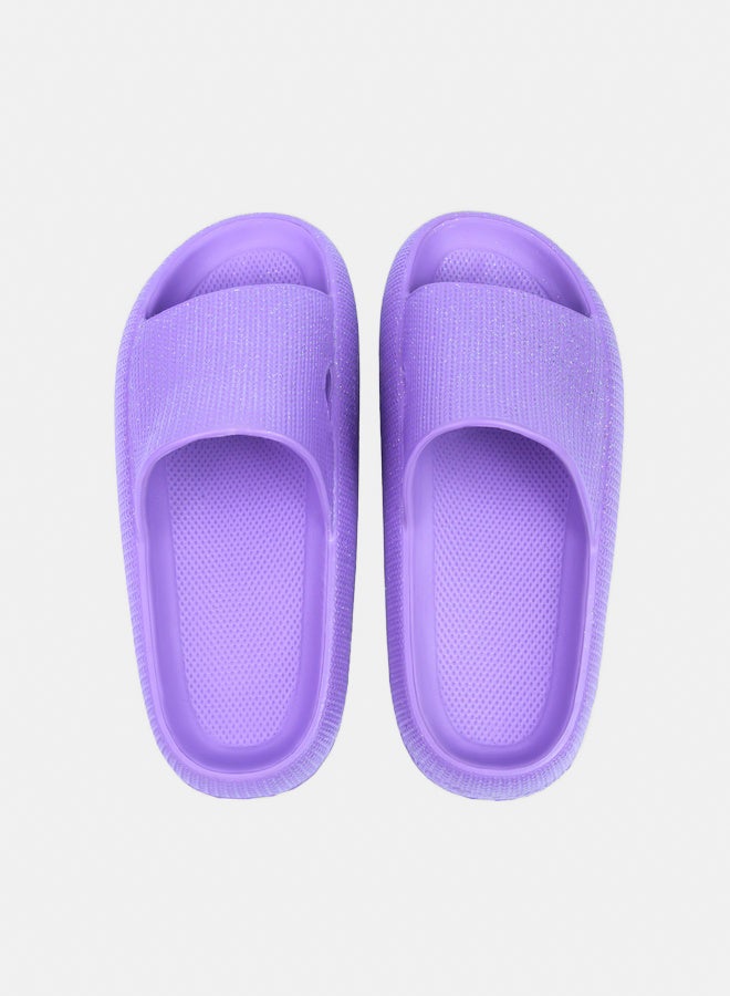CUBS CUBS Glitter Lilac Eva Virgo Girls/Women Slide  - Image 1