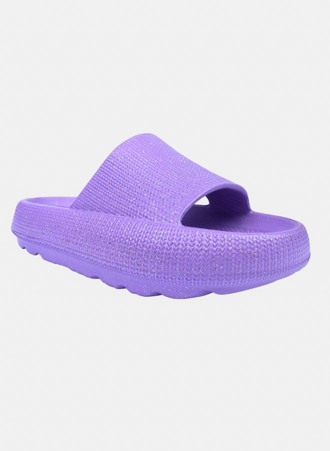 CUBS CUBS Glitter Lilac Eva Virgo Girls/Women Slide  - Image 2