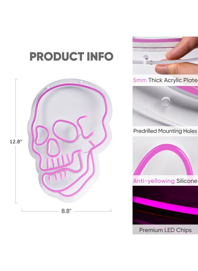 Ignaat 13" Skull Led Neon Sign