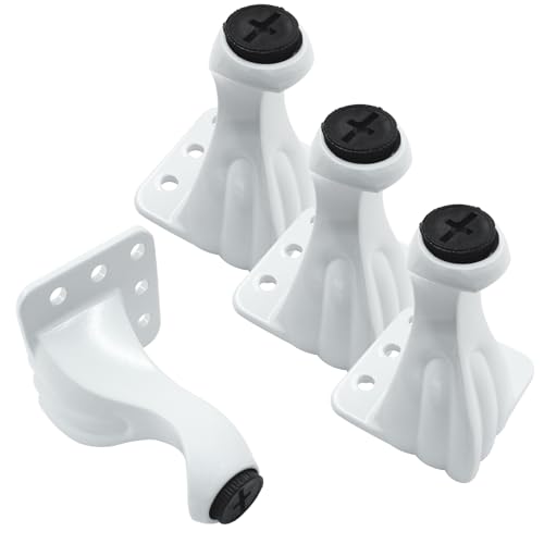 Murtenze 3.15 Inch Metal Furniture Legs S Shaped - Adjustable Sofa Replacement Legs Set of 4, Unique Modern Couch Feet for Furniture, Chairs, Bed, White - Image 1