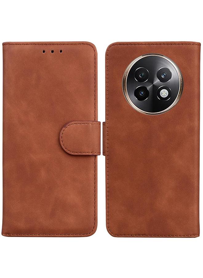 S-TOP Case For Realme 13+ Global Skin Feel Pure Color Flip Leather Phone Case - Image 1