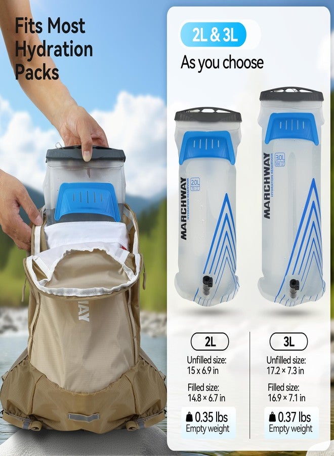 MARCHWAY Lightweight TPU Hydration Bladder 2L/3L for Hydration Packs, Slide-Seal Wide Mouth Water Reservoir Bag with Carry Handle for Hiking, Cycling, Running, Camping, Travel (2L White 70oz) - Image 5