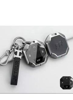 Generic Jetour Traveler T2 Metal Key Cover Full Protection Stylish Key Ring Perfect for Car Keys Durable & Elegant Design  - Image 5