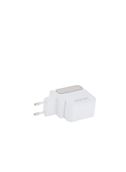 ASPOR A835 PDPlus QC FAST CHARGER - EU PIN  Plus TYPEC to Lightning PD CABLE - White