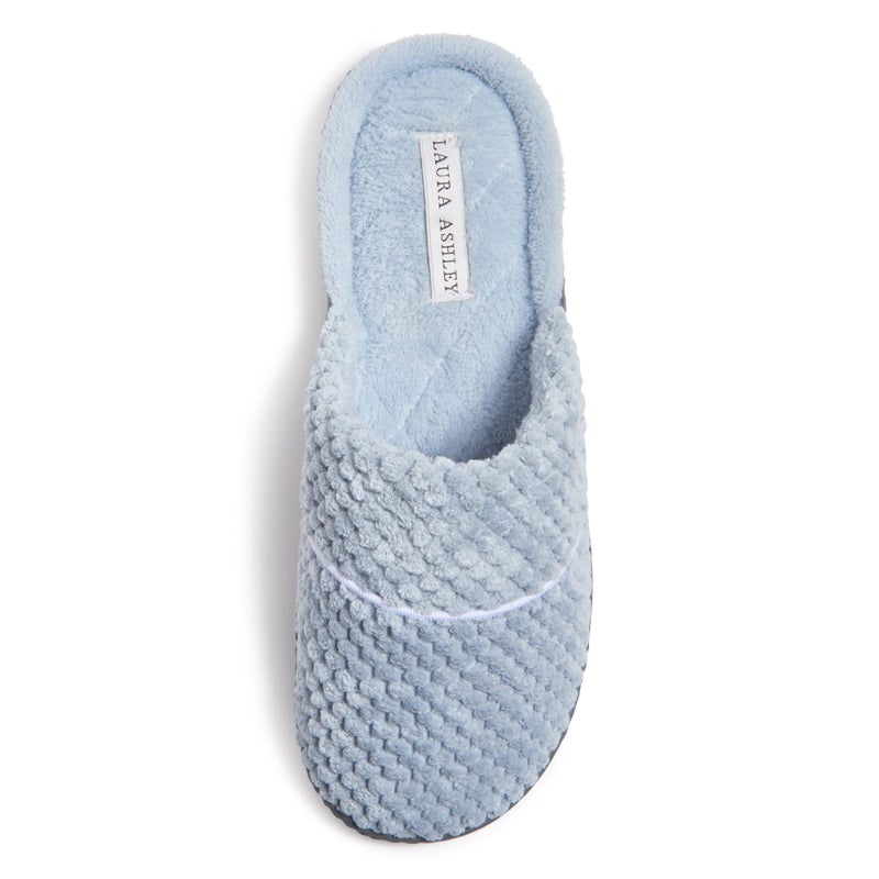 Laura Ashley Womens Spa SlipOn Rugged Scuff Slipper NonSlip House Slippers with Cushioned Insole for Ladies Resort Blue Medium - Image 2