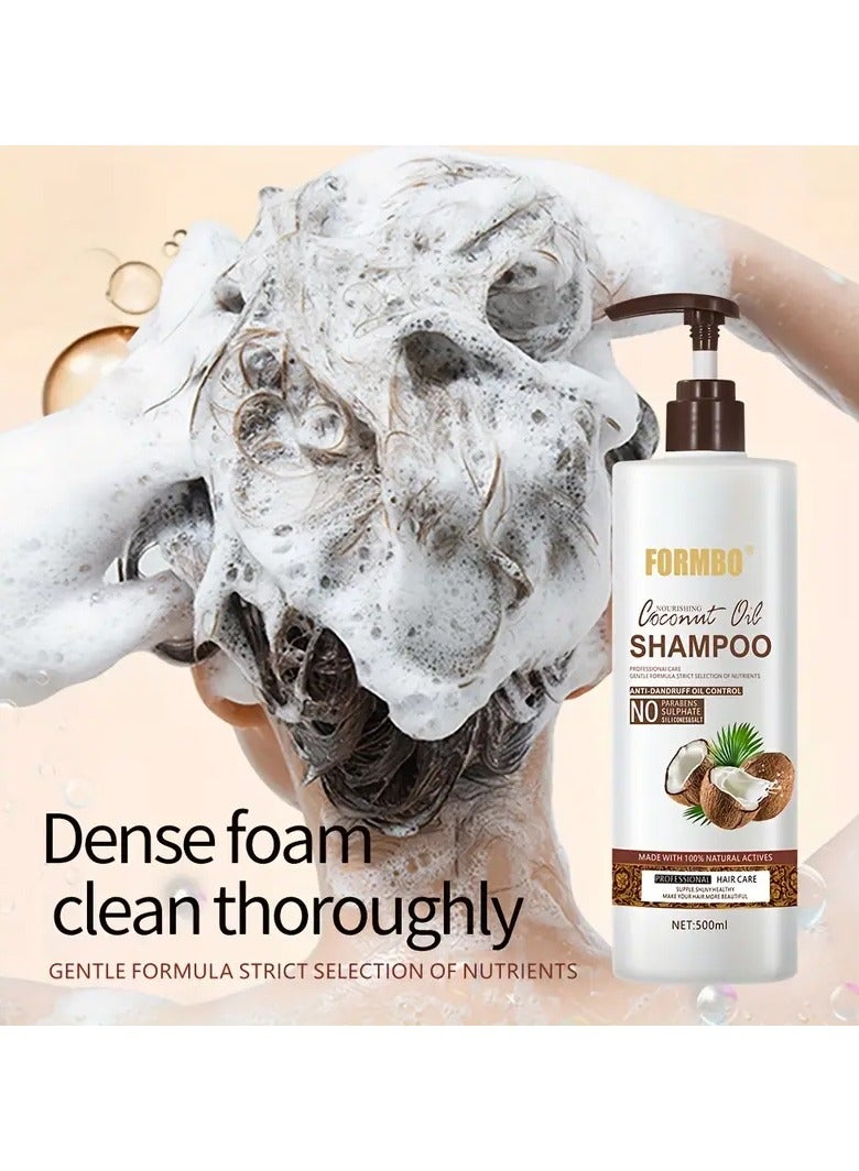 DubaiGallery Coconut Shampoo, Anti-Oil Shampoo Moisturizing Shampoo, Deep Cleansing Shampoo, Amino Acid Shampoo, Nourish Your Hair, 500ml - Image 2