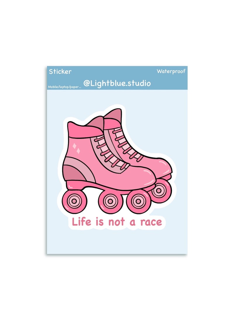 Boomah Accessories 1-Piece Creative  Waterproof Vinyl Stickers, Life Qoute, for Laptop , Mobile , Mug , Skateboard , Guitar for kids, adult , girls, nursery 8x6cm - Image 2