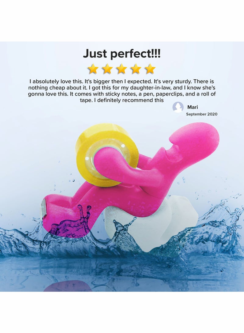 Tape Dispenser,Tape Supply Station, Funny Accessory for Office, Home or School, Fun Novelty Desk Tidy and Desktop Holder Includes Paper Clips, Ideal Present