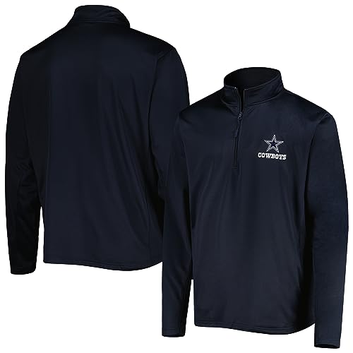 Dunbrooke Mens Navy Dallas Cowboys AllStar Tech QuarterZip Top
