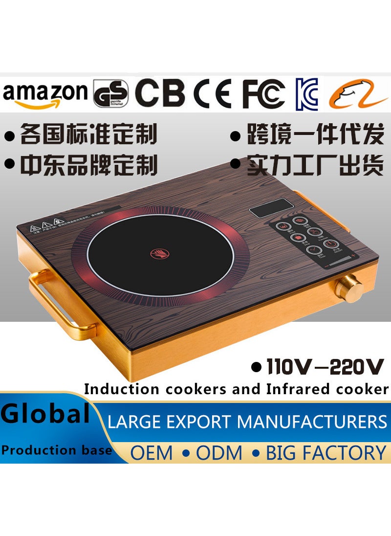 Generic - Intelligent electric ceramic stove 3500W factory foreign trade cross-border Middle East home appliance factory 110Vcooker electric ceramic stove British and Australian regulations without handle 2200W Middle East - Image 1
