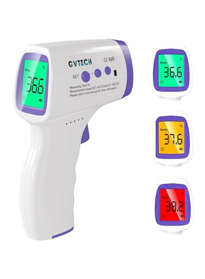 GVTECH Non-Contact Infrared Forehead Thermometer Gun – Accurate & Fast Digital Temperature Measurement with 3-Color Backlight Display for Adults & Kids – Home & Health Care - Image 1