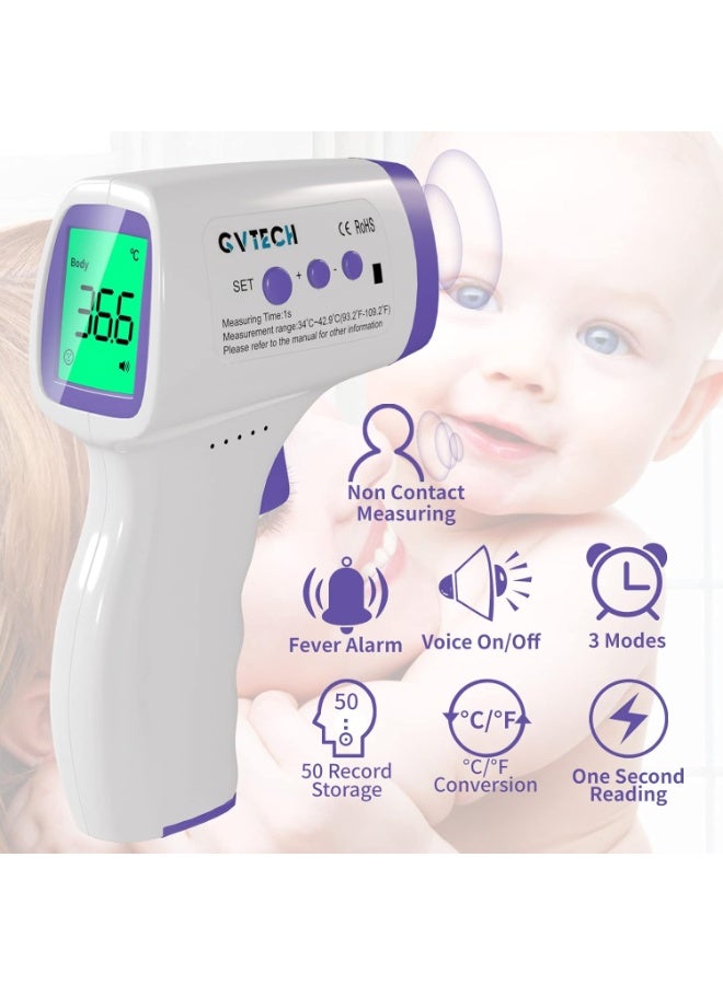 GVTECH Non-Contact Infrared Forehead Thermometer Gun – Accurate & Fast Digital Temperature Measurement with 3-Color Backlight Display for Adults & Kids – Home & Health Care - Image 3