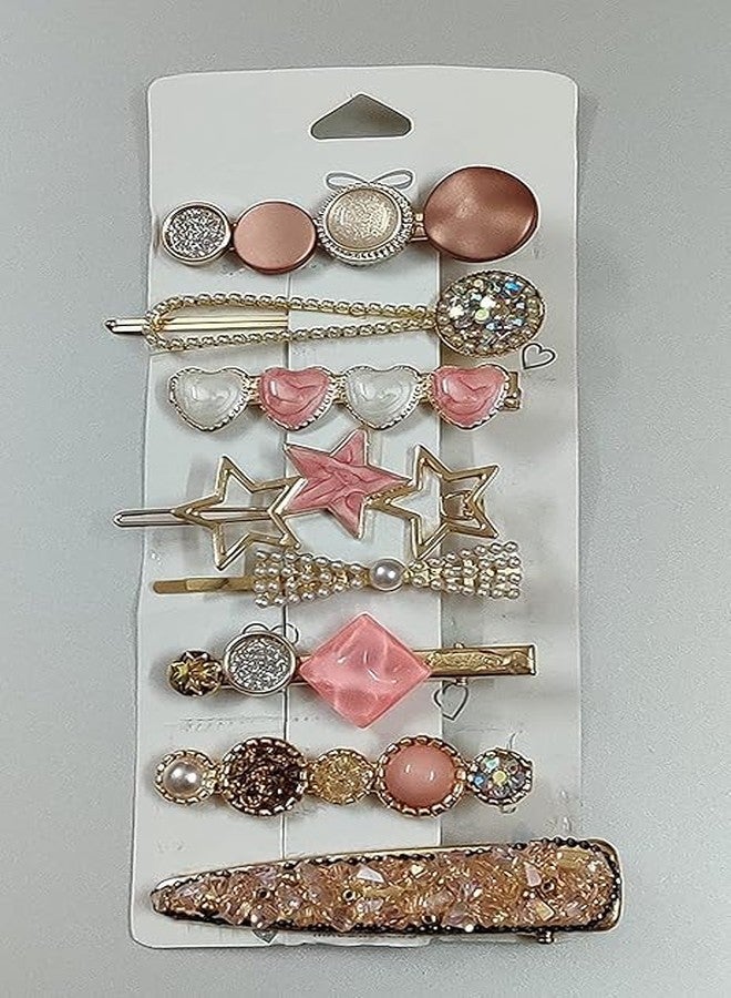 doville Hair Clips Set of 8 Women Pearls Hair Clips Handmade Hair Barrettes Birthday Gifts Fashion Hair Accessories (STYLE - 5) - Image 1