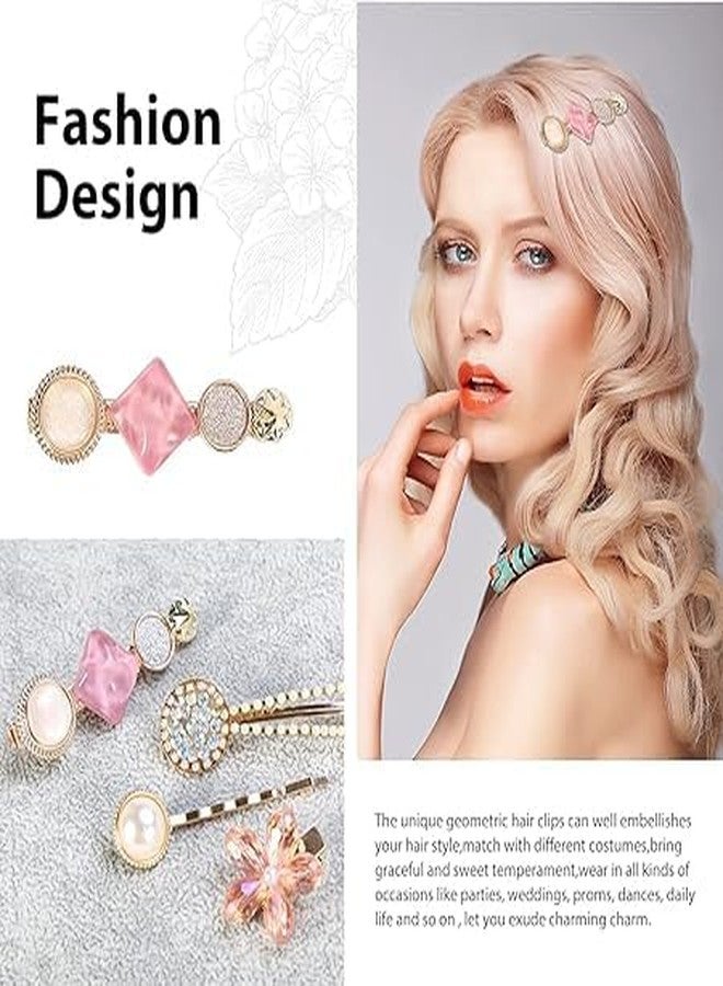 doville Hair Clips Set of 8 Women Pearls Hair Clips Handmade Hair Barrettes Birthday Gifts Fashion Hair Accessories (STYLE - 5) - Image 5