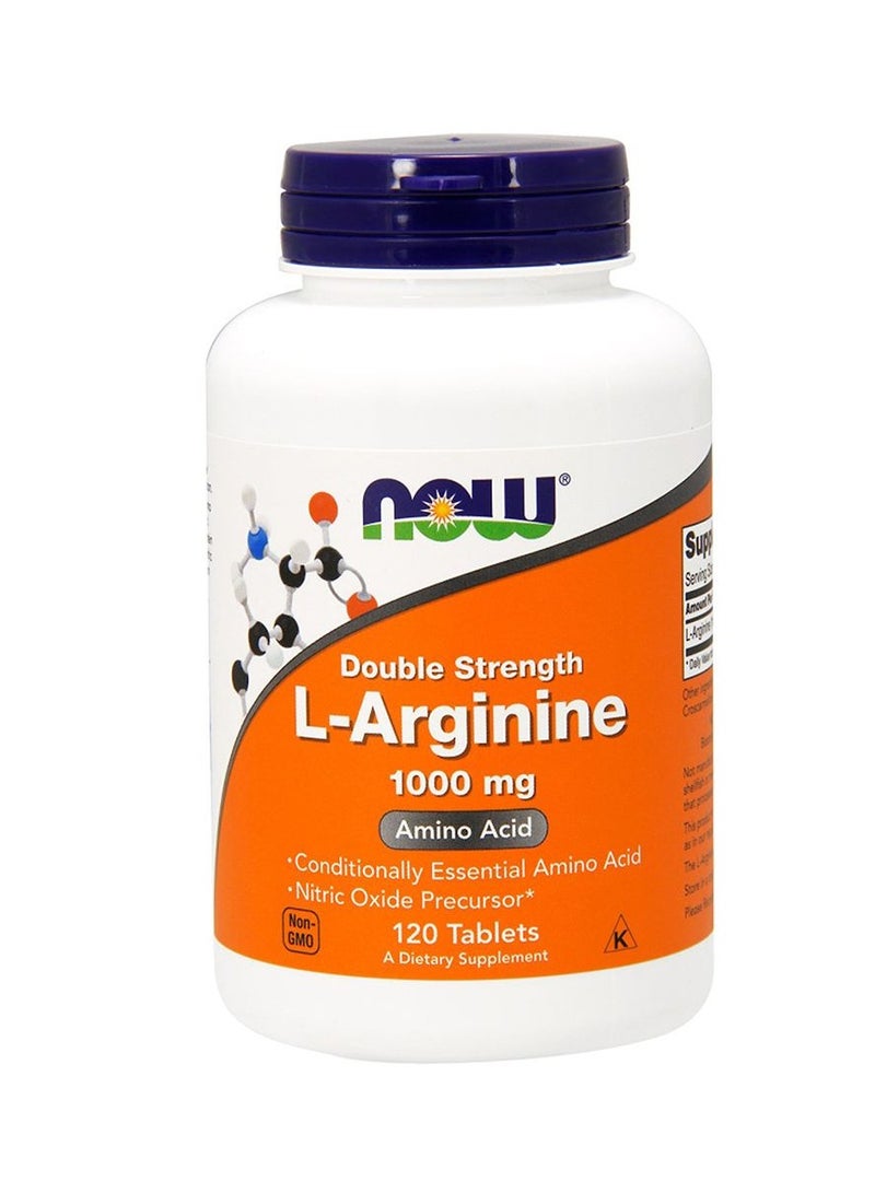 Now Foods L-Arginine, Double Strength 1000mg 120 Tablets