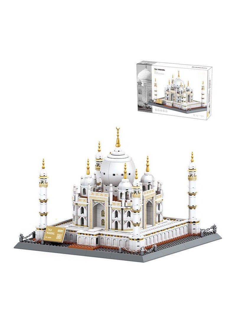 عربست مجموعة بناء تاج محل المعمارية من ميكرو ميني بلوكس، مجموعة معالم معمارية، مجموعات نماذج، أفكار هدايا للبالغين والأطفال من سن 14 عامًا فما فوق (1113 قطعة) - Image 1