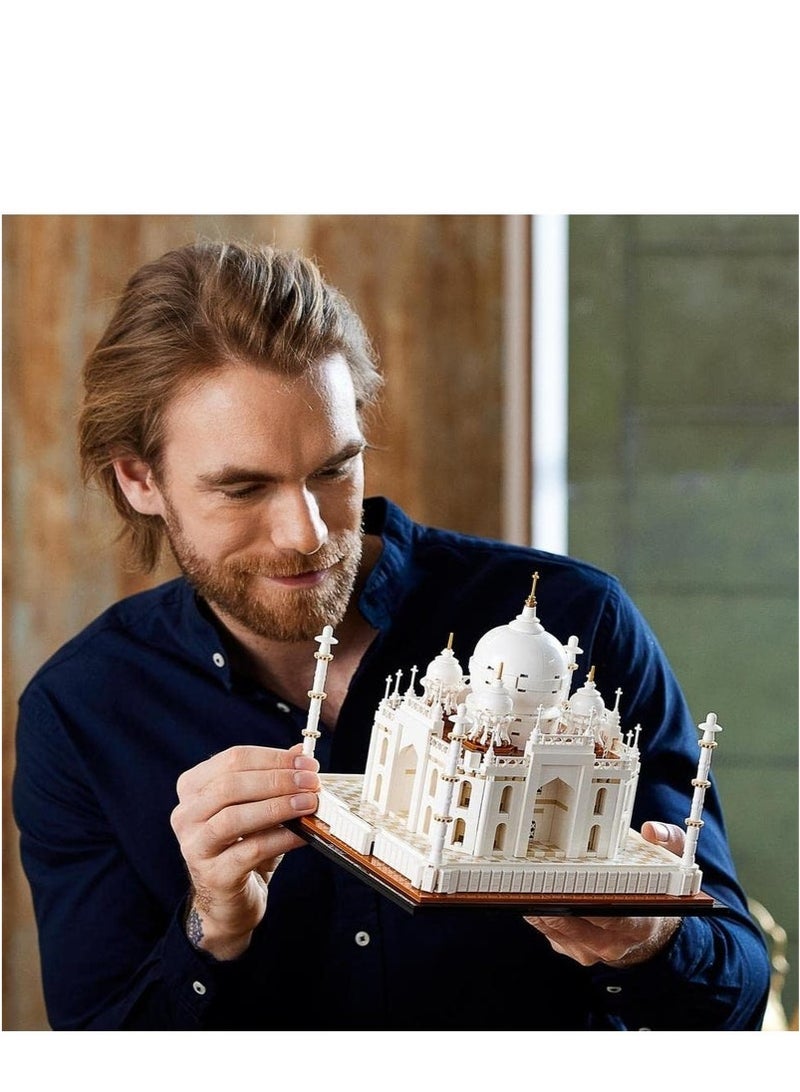 عربست مجموعة بناء تاج محل المعمارية من ميكرو ميني بلوكس، مجموعة معالم معمارية، مجموعات نماذج، أفكار هدايا للبالغين والأطفال من سن 14 عامًا فما فوق (1113 قطعة) - Image 4
