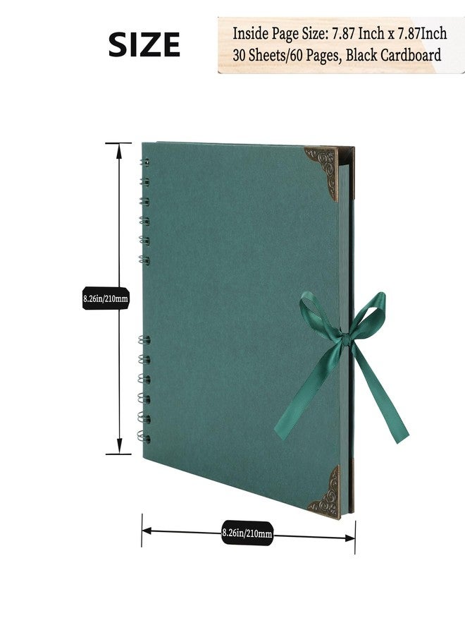 LOYAL BOOK Scrapbook (8 x 8 inch) Scrapbook Album 60 Pages Ideal for Your DIY Scrapbooking Albums Wedding and Anniversary Family Photo Album (green) - Image 2