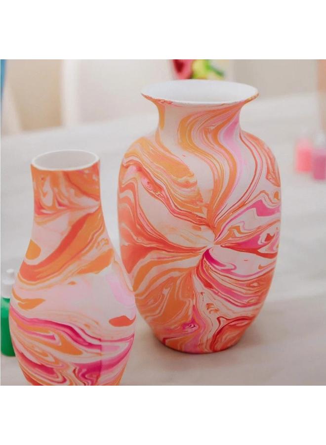 Beauenty Water Extension Painting Material Blank Kindergarten Plain Burning Embryo Parent-child Hand-painted Gypsum White Vase Ceramic Art Non-Color:28-1 White  - Image 5