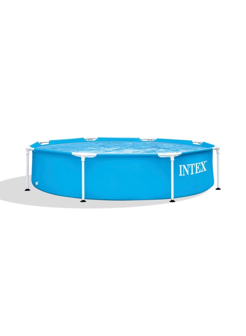 INTEX Metal Frame Round Blue Swimming Pool 244x51cm - Image 2