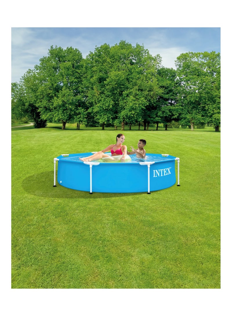 INTEX Metal Frame Round Blue Swimming Pool 244x51cm - Image 3