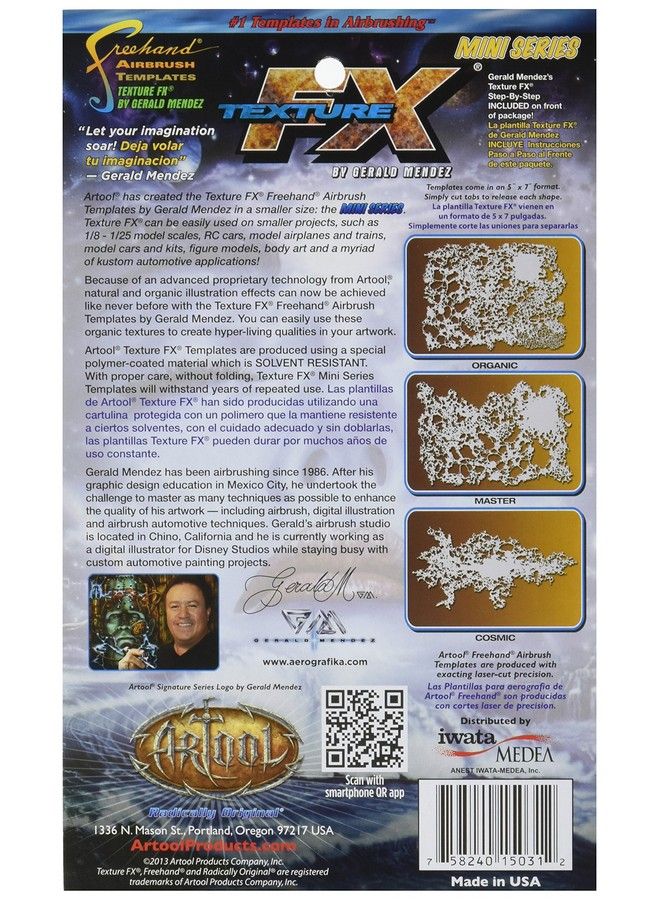 Artool Iwatamedea Artool Freehand Airbrush Templates Texture Fx Mini Series - Image 4
