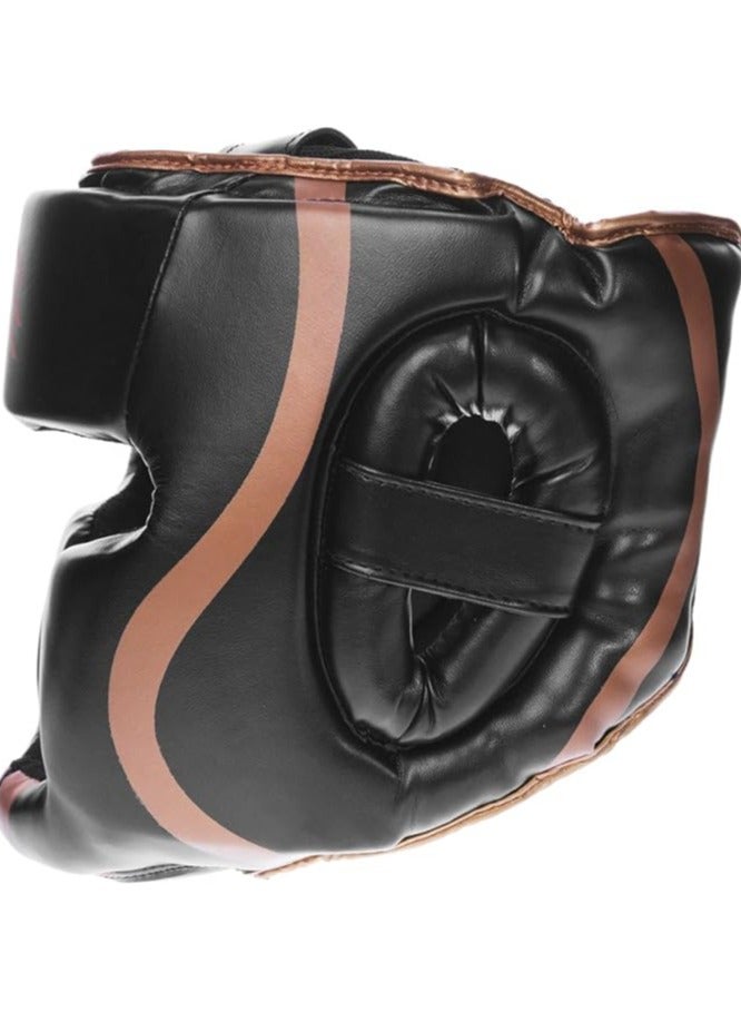 Sanabul  Essential Boxing Headgear for Men & Women – Muay Thai and MMA Sparring Headgear, Full Face Coverage, Copper S/M - Image 4