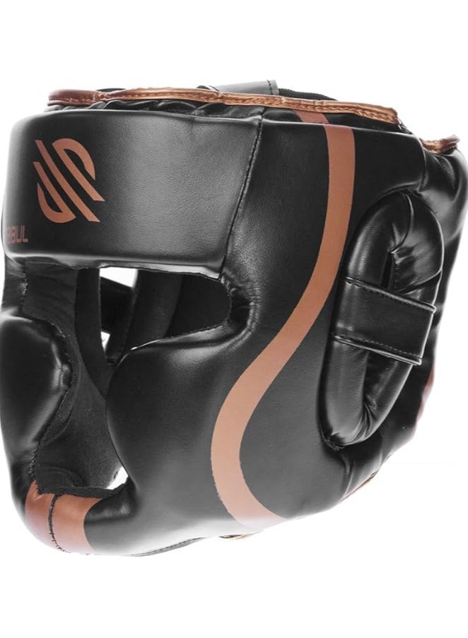 Sanabul  Essential Boxing Headgear for Men & Women – Muay Thai and MMA Sparring Headgear, Full Face Coverage, Copper S/M - Image 3