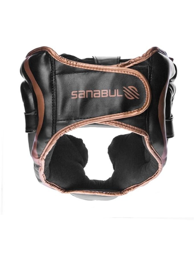 Sanabul  Essential Boxing Headgear for Men & Women – Muay Thai and MMA Sparring Headgear, Full Face Coverage, Copper S/M - Image 5