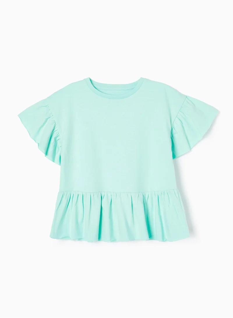 Zippy Zippy Cotton T-Shirt With Frills For Girls