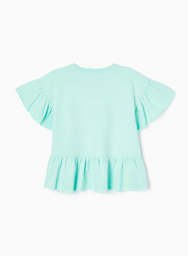 Zippy Zippy Cotton T-Shirt With Frills For Girls