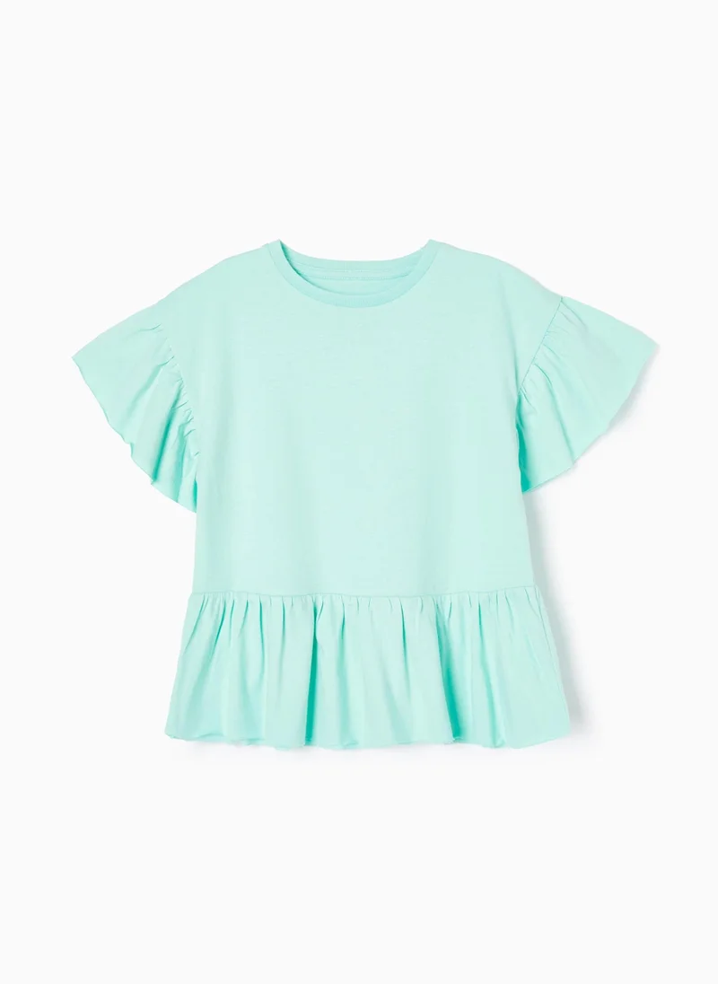 زيبي Zippy Cotton T-Shirt With Frills For Girls