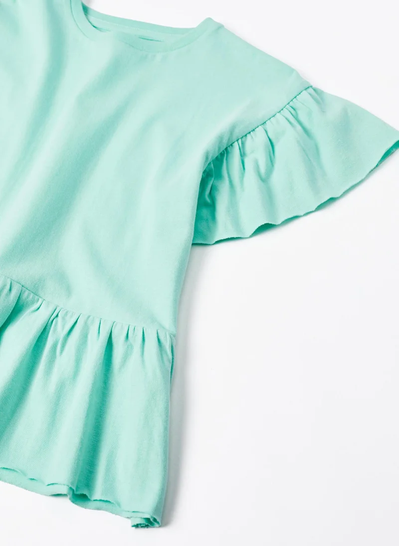 Zippy Zippy Cotton T-Shirt With Frills For Girls