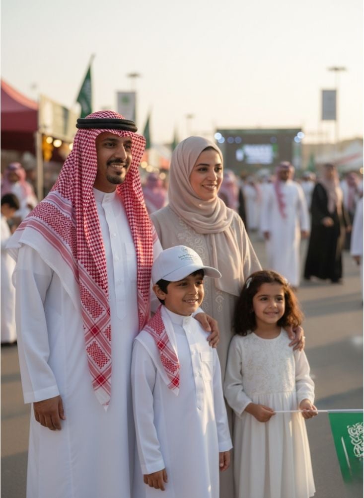 Premium Children’s Saudi Founding Day Cap – Comfortable Adjustable National Celebration Hat for Boys - Image 2