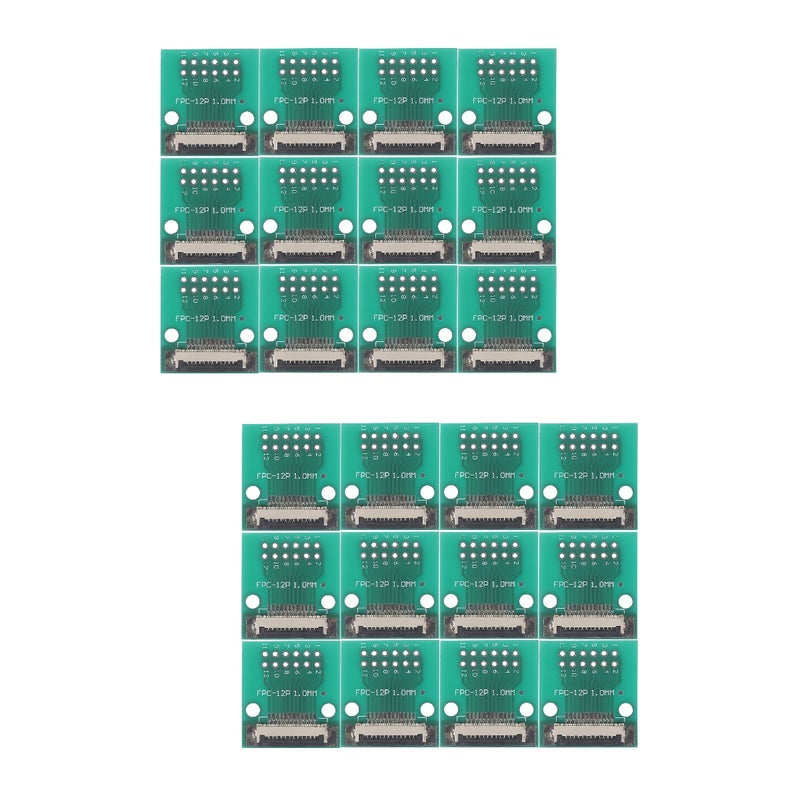 20 pcs Converter Board Practical 2.54 /1.0 Flat Cable Converter Adapter 12P - Image 1