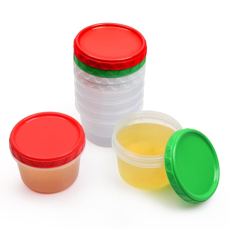 EONJOE 16 oz Plastic Freezer Containers with Lids 2 Cup Food Storage Container BPA Free Stackable Airtight Dishwasher Safe 6 Pack - Image 1