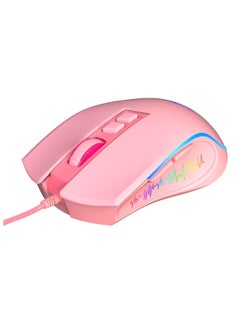 HXSJ Wired Gaming Mouse With Lights Pink  - Image 1