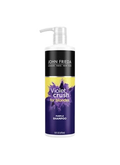John Frieda Violet Crush Purple Shampoo Purple Shampoo for Blonde Hair Crushed Violet Pigments Neutralize Brassy Tones for Cooler Brighter Blonde 83 Oz