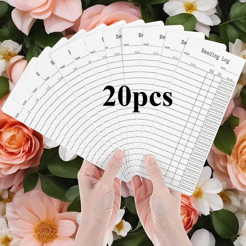 20 قطعة من علامة تبويب قائمة القراءة، كتاب تلوين متتبع القراءة، سجل تقييم القراءة، علامات صفحات مضحكة، بطاقات مكتبة فارغة، علامات كتب إبداعية لعشاق الكتب والطلاب والمعلمين - Image 5