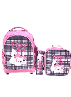 3pcs Backpack School Book Bag Set,EVA bottom backpack,Cat Design with lunch bag and pencil case (16 inches)